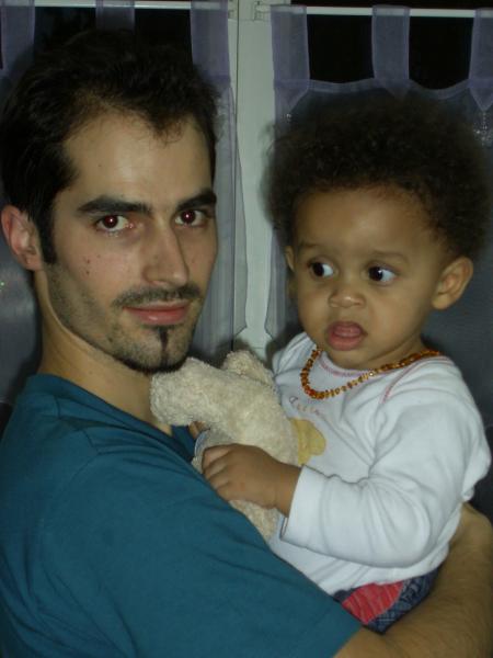 papa avec son filleul